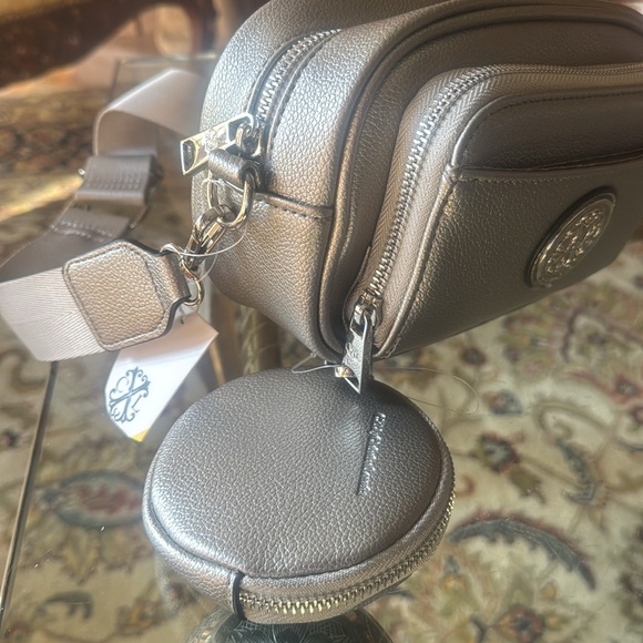 Christian Laconix Silver Crossbody Bag with Coin Pouch - Picture 3 of 6